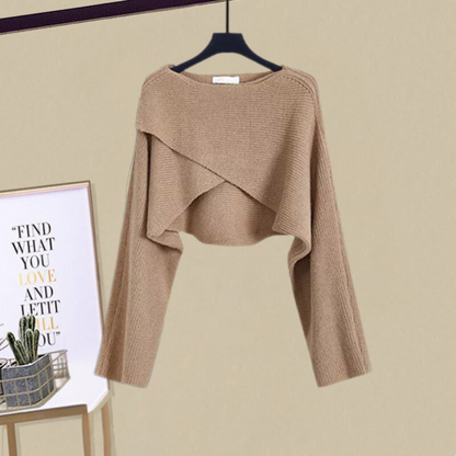 Women's Cardigan Set Cropped Midi Dress Sleeveless