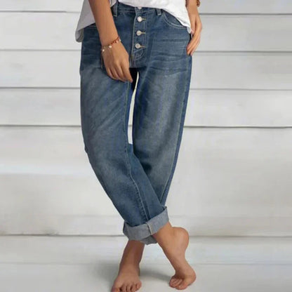 Women's High Waisted Boyfriend Jeans - Vonnera