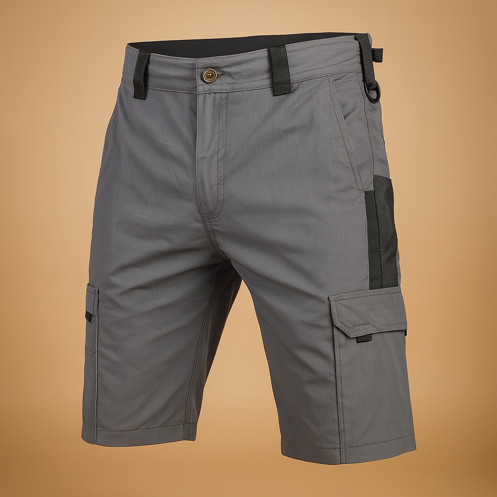 Men’s tactical outdoor cargo shorts with multiple pockets, designed for hiking, camping, and durable outdoor performance.