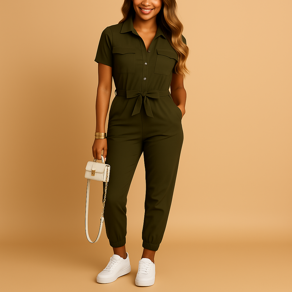 Women's Elegant Tailored Jumpsuit - Vonnera