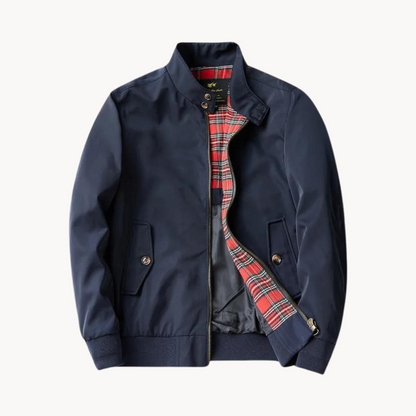 Men's Harrington Jacket Tartan Lined Classic Style