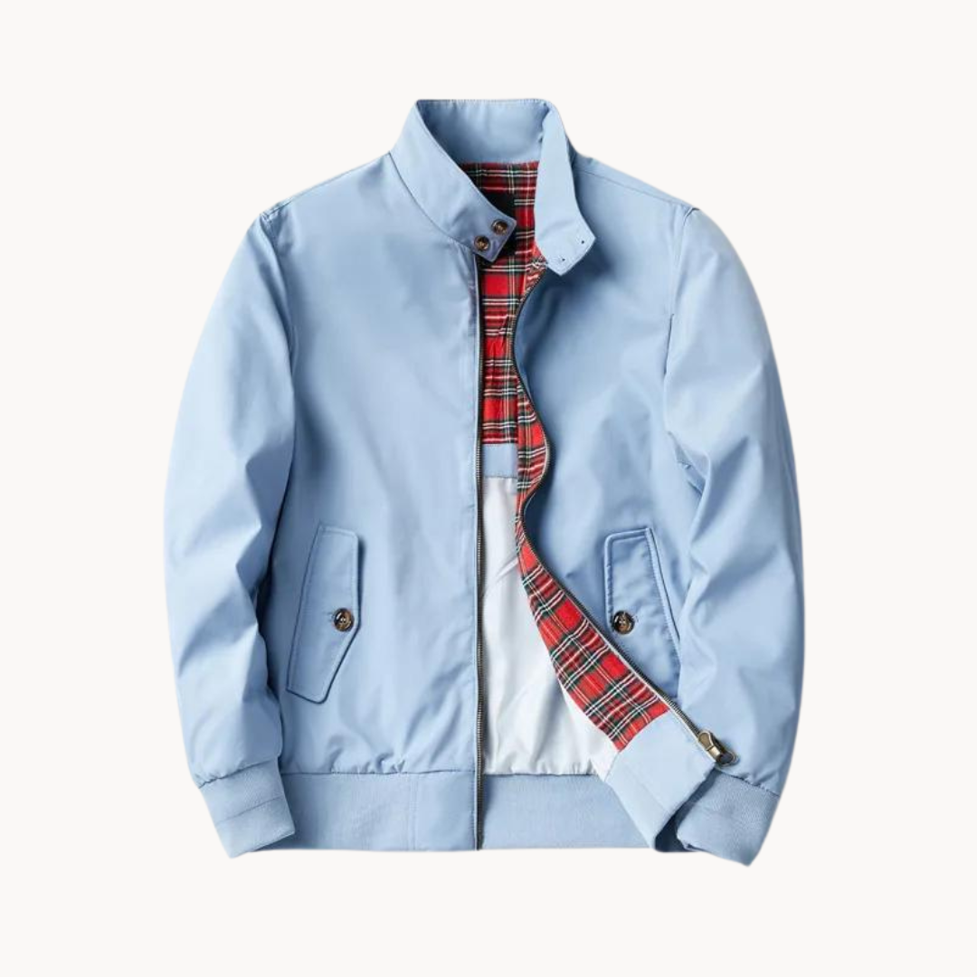 Men's Harrington Jacket Tartan Lined Classic Style