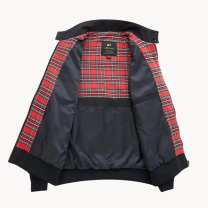 Men's Harrington Jacket Tartan Lined Classic Style