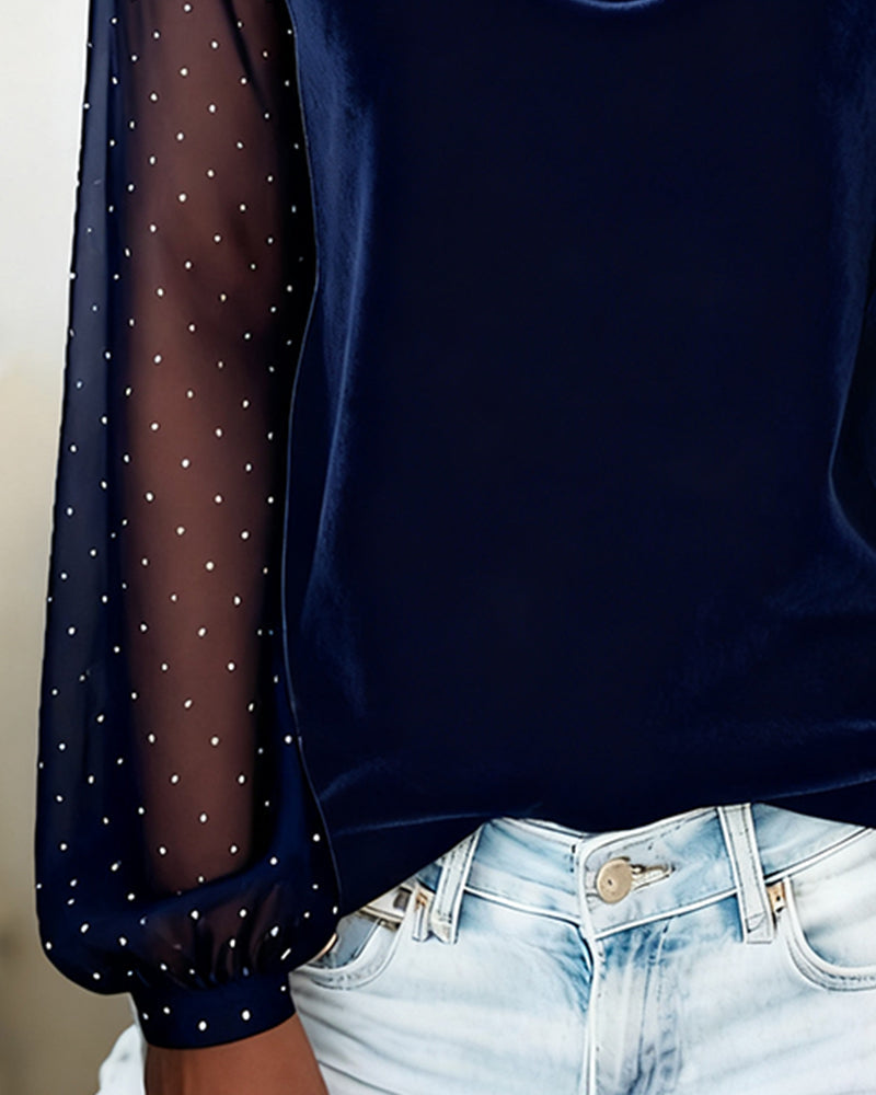 Image of Tatum | Women's Long Sleeve Sheer Blouse