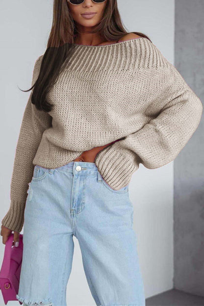 Image of Teresa | Women's Oversized Off-the-Shoulder Sweater