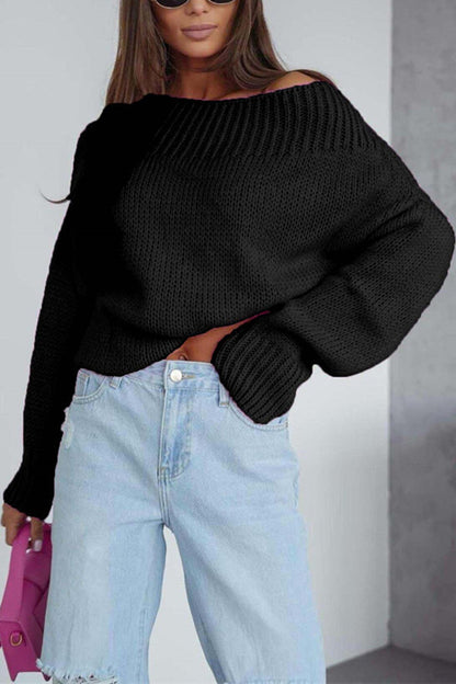 Women's Oversized Off The Shoulder Sweater - VibreMode