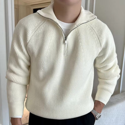 Men's Terry Half-Zip Sweater - Vonnera