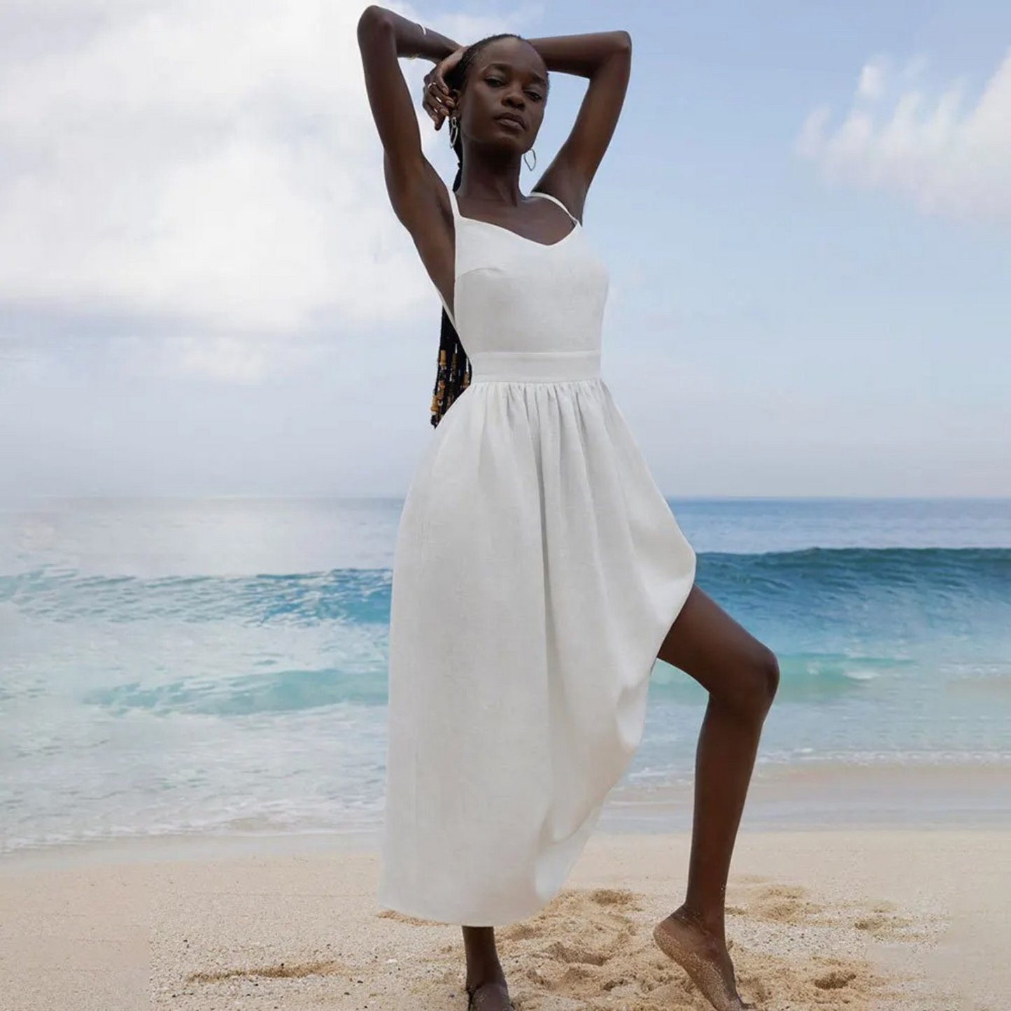 Women's Sleeveless A-Line Maxi Dress