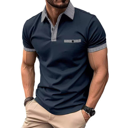 Theodore Men's Polo Shirt Contrast Collar Cotton - Vonnera