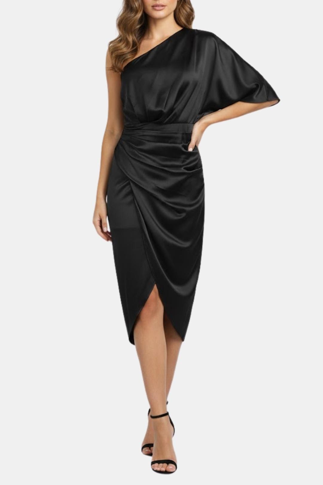Tiffany Women's One Shoulder Midi Dress - VibreMode