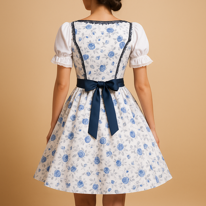 Traditional dirndl dress with lace apron for women | Helena