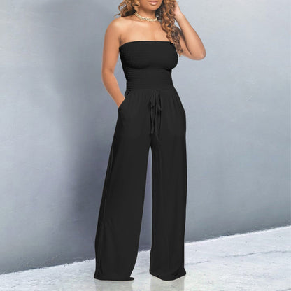 Women's Wide Leg Jumpsuit Tube Design