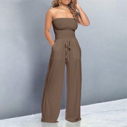 Women's Wide Leg Jumpsuit Tube Design