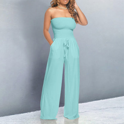 Women's Wide Leg Jumpsuit Tube Design