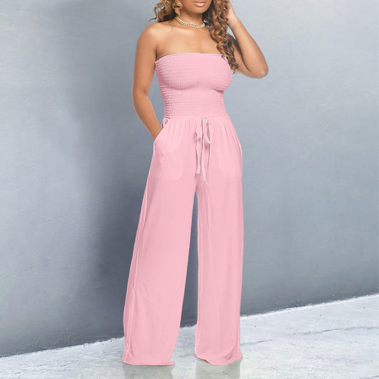 Women's Wide Leg Jumpsuit Tube Design - Vonnera