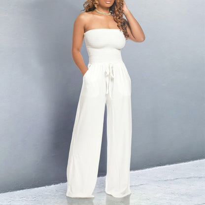 Women's Wide Leg Jumpsuit Tube Design