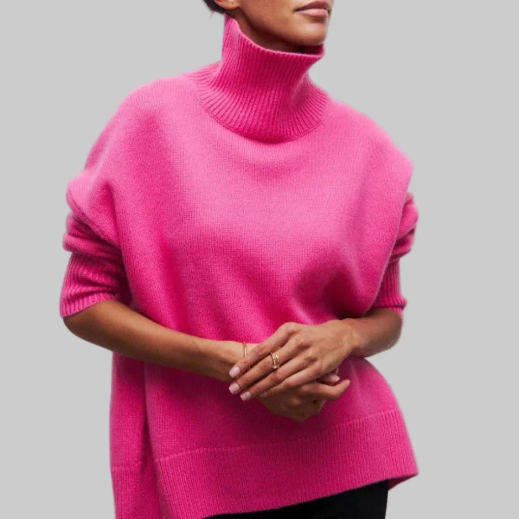 Women's Turtleneck Sweater Knit Winter Layer