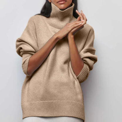 Women's Turtleneck Sweater Knit Winter Layer