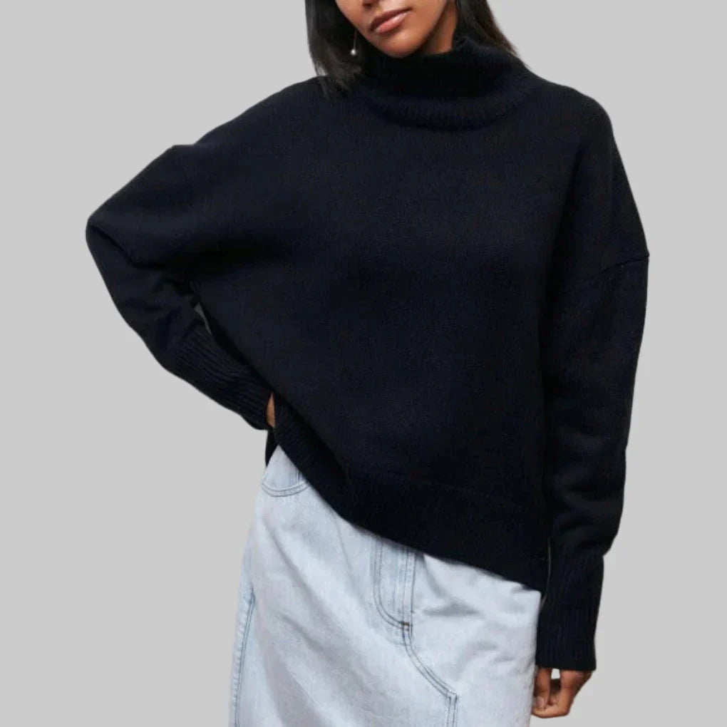 Women's Turtleneck Sweater Knit Winter Layer