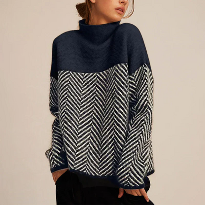 Aderline Women's Herringbone Knit Sweater - Vonnera