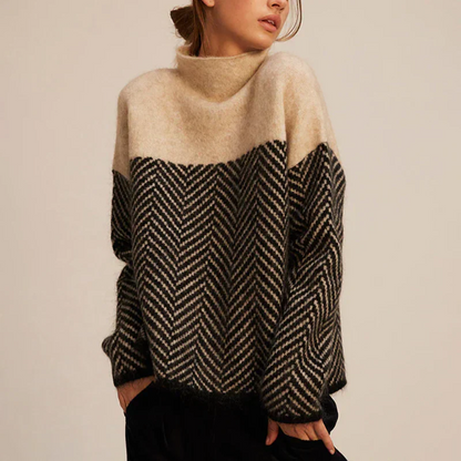 Aderline Women's Herringbone Knit Sweater