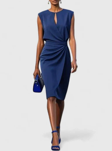 Valerie Women's Sleeveless Midi Wrap Dress - Vonnera