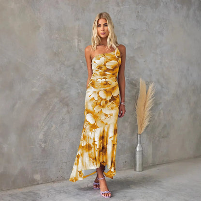 Katherine Women's Floral Midi Dress Lightweight