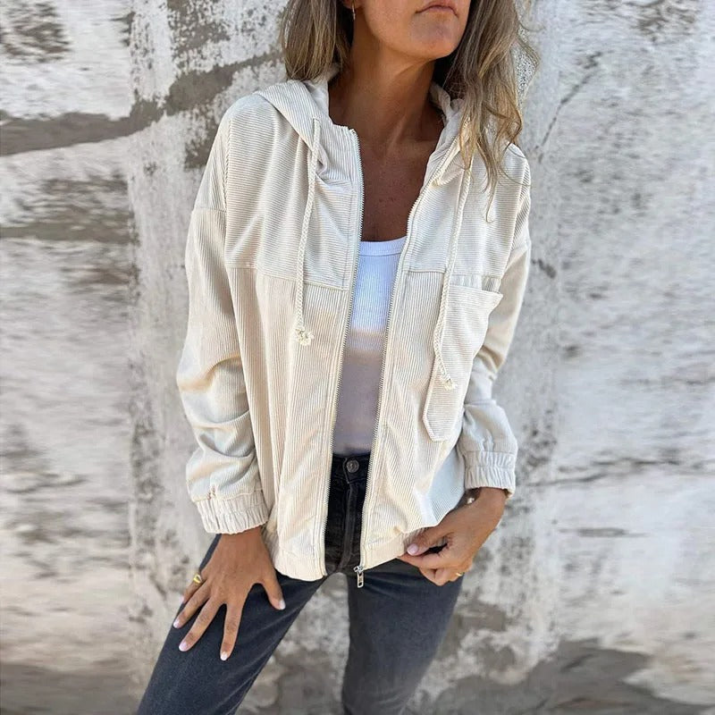 Women's Hooded Jacket Zipper Casual