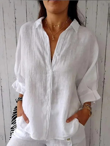 Cotton Linen Casual Shirt - Vonnera