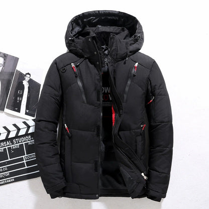 Men's Thick Winter Parka Fur Lined Hooded Jacket