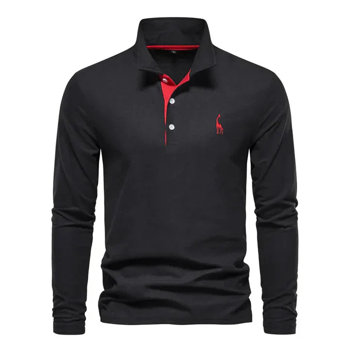 Men's Long-Sleeved Polo Shirt - Vonnera