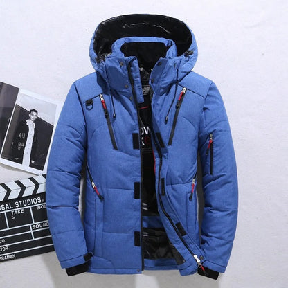 Men's Thick Winter Parka Fur Lined Hooded Jacket