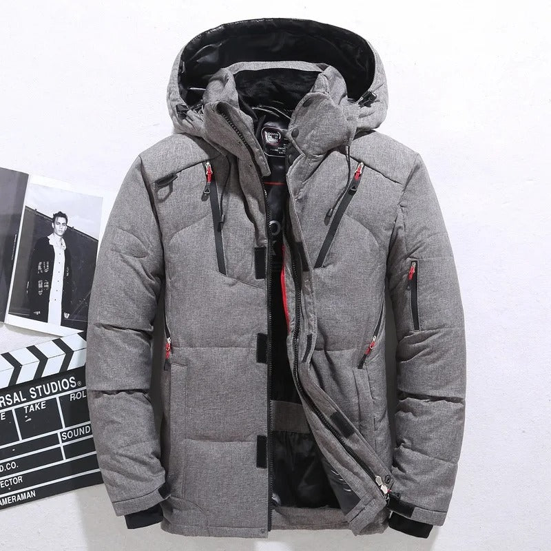 Men's Thick Winter Parka Fur Lined Hooded Jacket