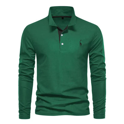 Men's Long-Sleeved Polo Shirt