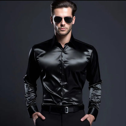 Men's Dress Shirt Shiny Finish - Vonnera