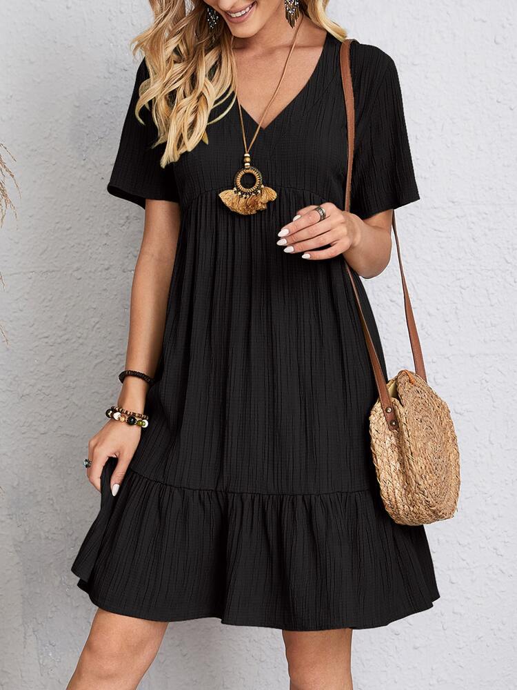 Women's Short Sleeve Dress Belly Coverage