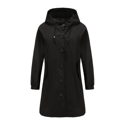 Women's Waterproof Rain Jacket Lightweight Hooded Windbreaker