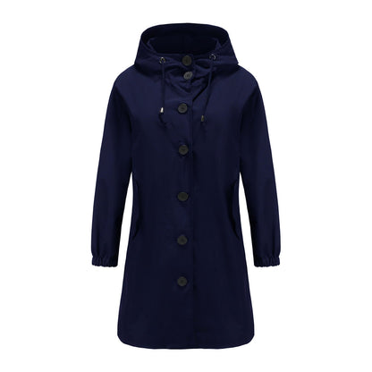 Women's Waterproof Rain Jacket Lightweight Hooded Windbreaker