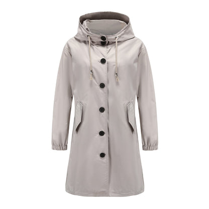 Women's Waterproof Rain Jacket Lightweight Hooded Windbreaker