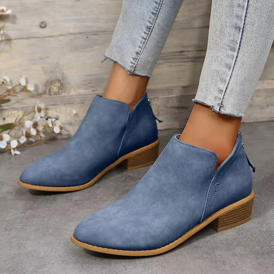 Image of Veronica | Women's V-Cut Pointed Toe Ankle Boots