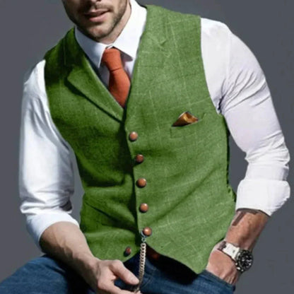 Men's Vintage Waistcoat Classic Layered Style