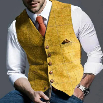 Men's Vintage Waistcoat Classic Layered Style