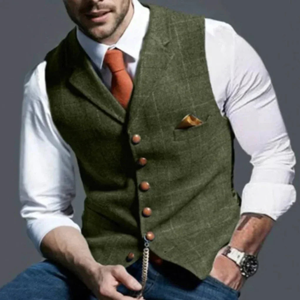 Men's Vintage Waistcoat Classic Layered Style
