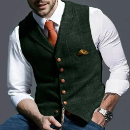 Men's Vintage Waistcoat Classic Layered Style