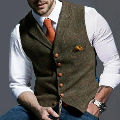 Men's Vintage Waistcoat Classic Layered Style