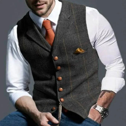 Men's Vintage Waistcoat Layered Classic Style
