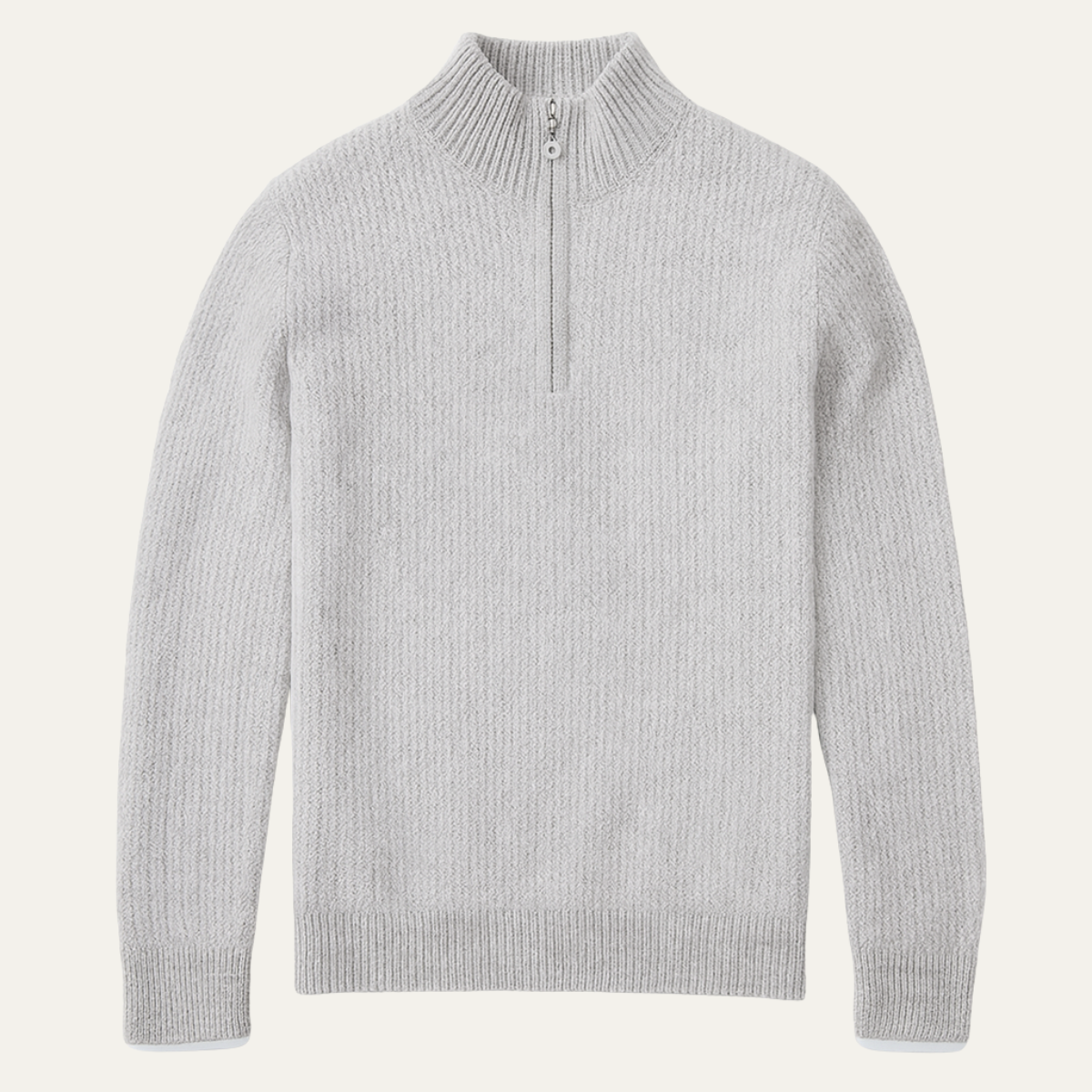 Men's Winter Knit Sweater Quarter Zip High Collar - Vonnera
