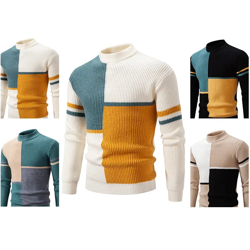 Image of Vincent | Men's Color Block Pullover Sweater