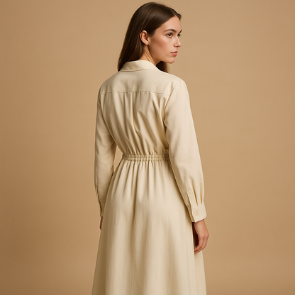 Women’s vintage A-line dress with a flattering waist and lightweight design, perfect for weddings, dinners, and casual outings.