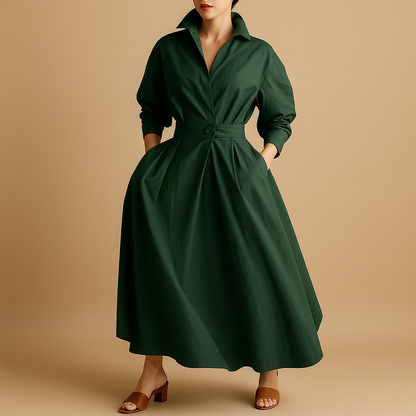 Women’s vintage A-line dress with a flattering waist and lightweight design, perfect for weddings, dinners, and casual outings.